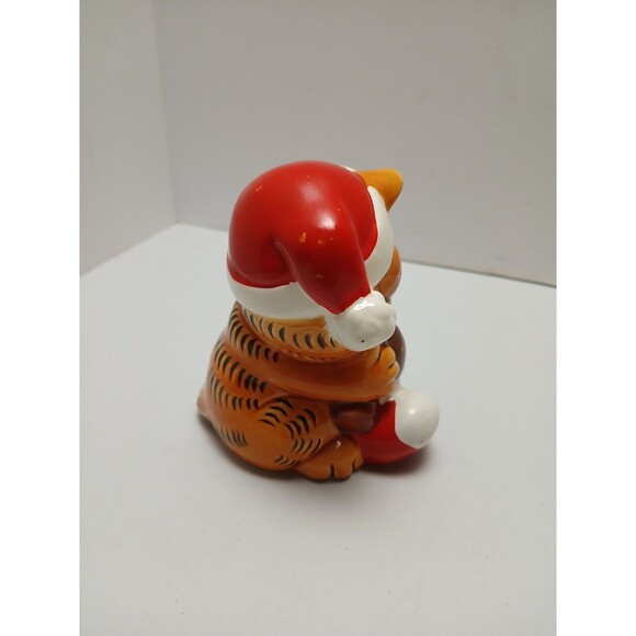 Vintage Enesco Statue Garfield 3" Comic Strip Cat CHRISTMAS Pokey 1980s Rare - Picture 4 of 8